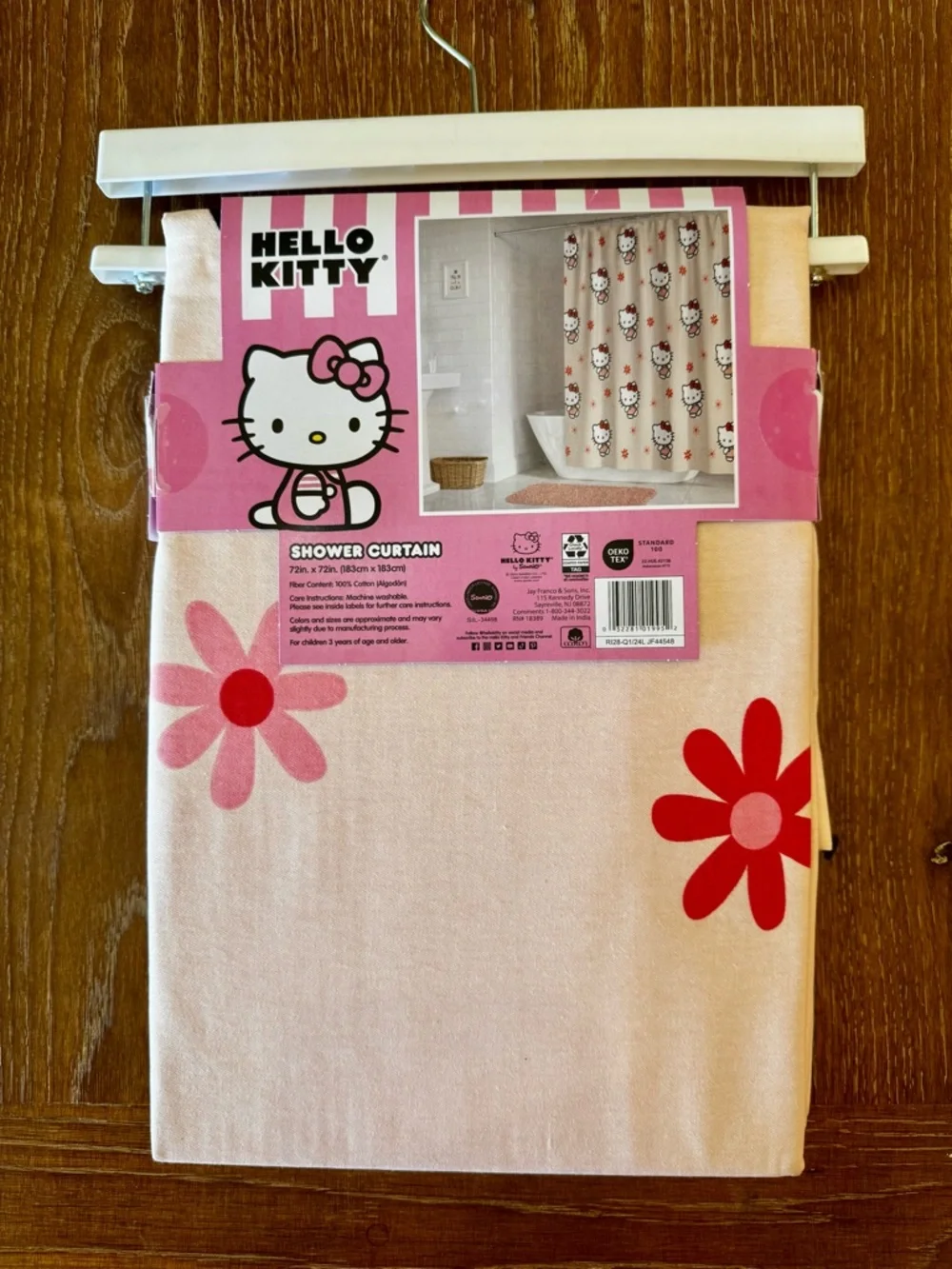 NIP Hello Kitty 100% cotton shower curtain